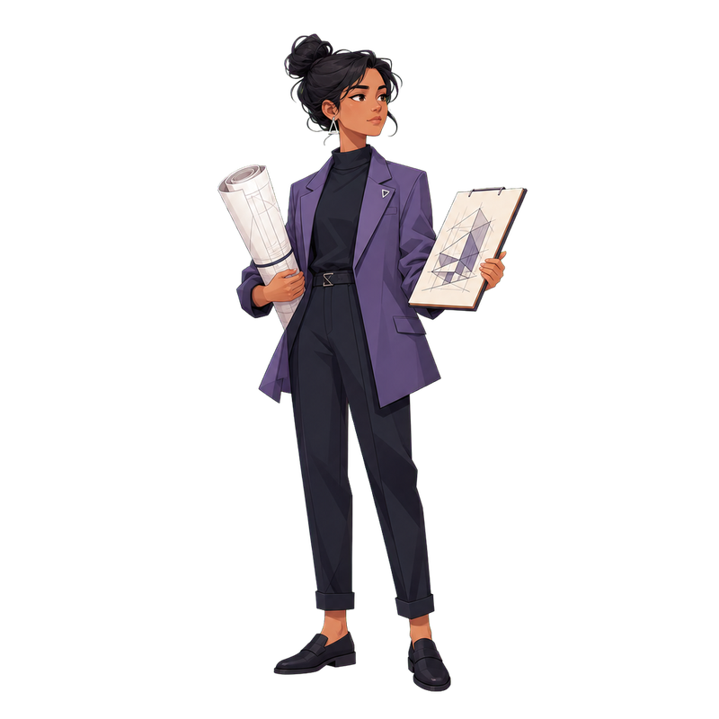 INTJ MBTI personality type illustration for The Architect